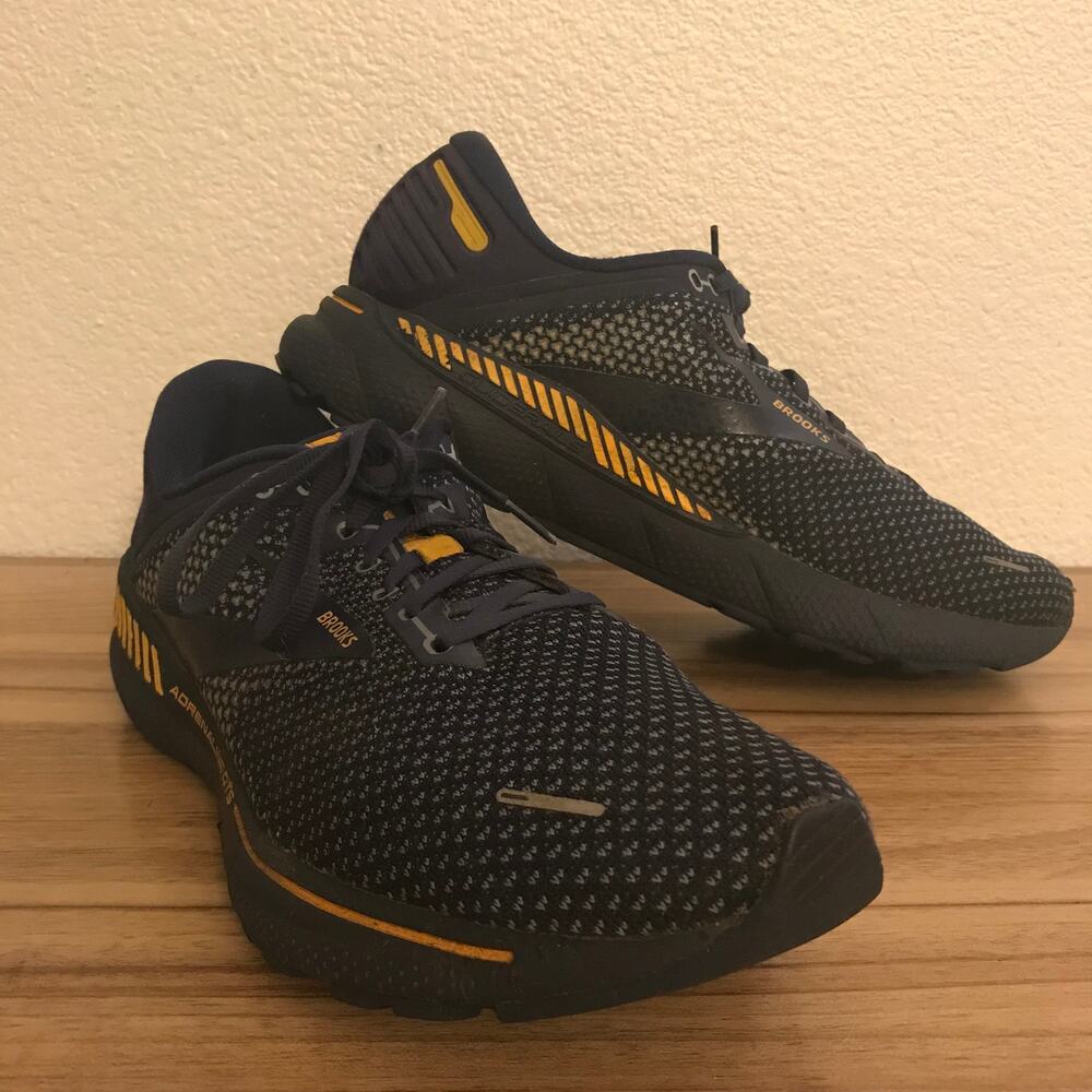 Brooks Adrenaline GTS 22 Blue Peacoat/Grey/Sunflower Running Men’s 13 D
